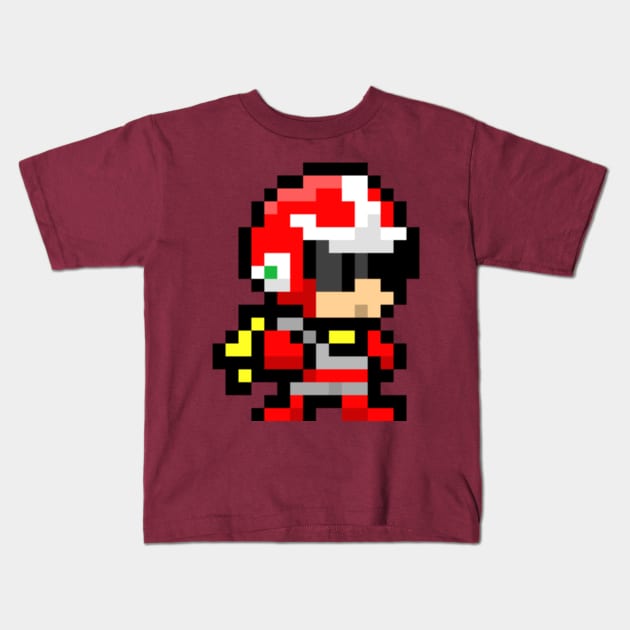 pixelated protoman Kids T-Shirt by sweendle